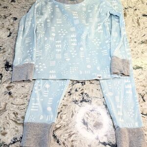 The Honest Company Light Blue, White and Gray Kids Pajama Set